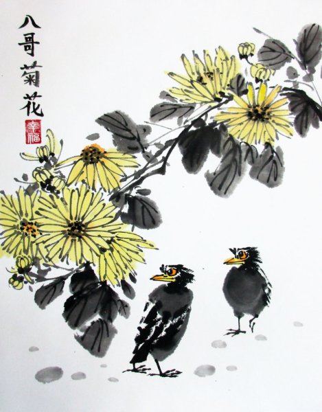 Гохуа китайская живопись птицы