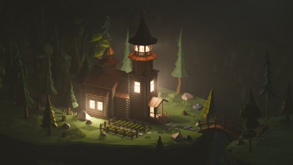 Low Poly изба