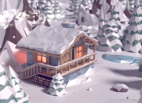Домик Лоу Поли