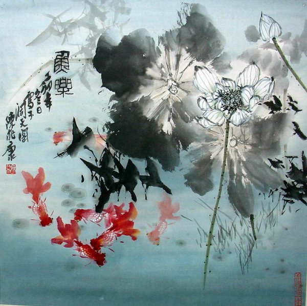 Китайская акварель Чен джуйян