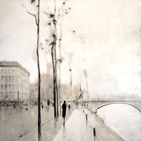 Монохромная живопись пейзаж