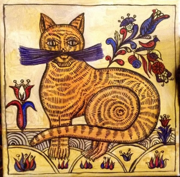 Кот Казанский лубок