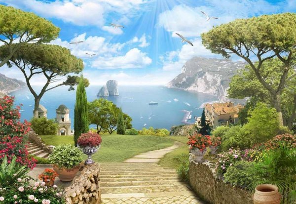 Фрески Апплико горы