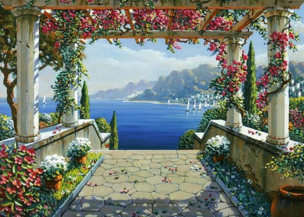 Италия улочки море