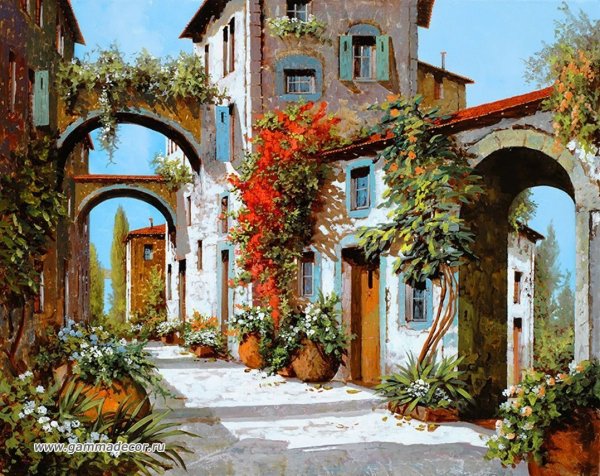 Средиземноморский пейзаж картины