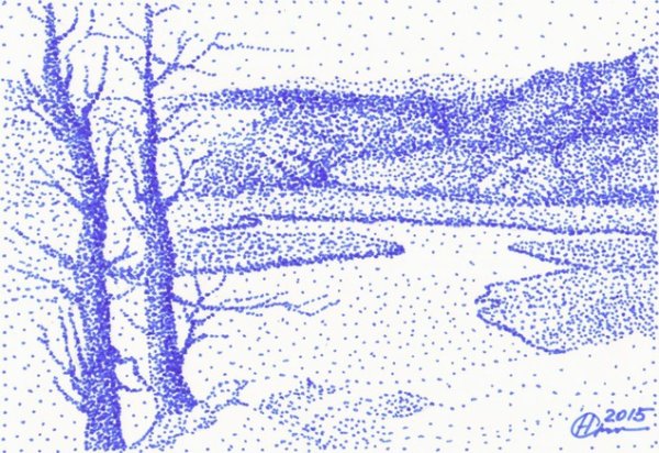 Пейзаж из точек