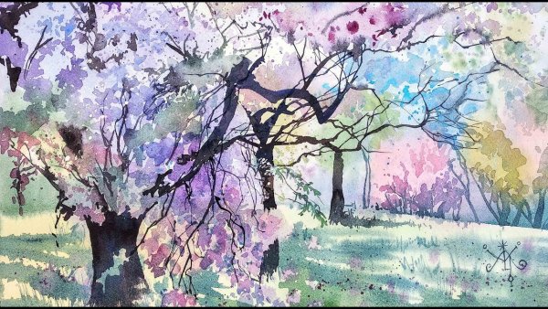 Марина Чугунова пейзажи акварелью