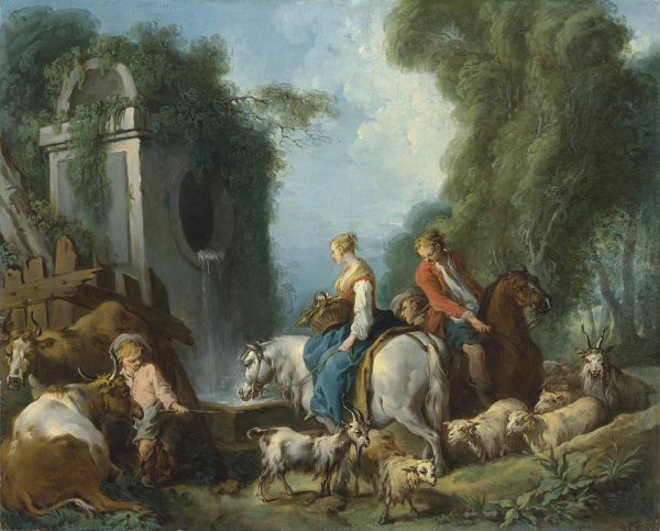Франсуа Буше осенняя пастораль 1749
