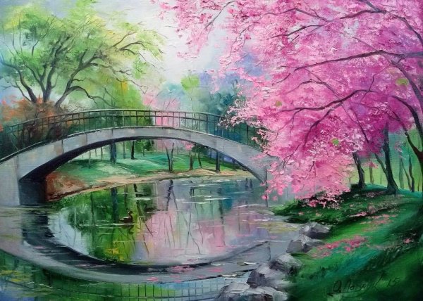 Японская живопись акрилом японская живопись акрилом