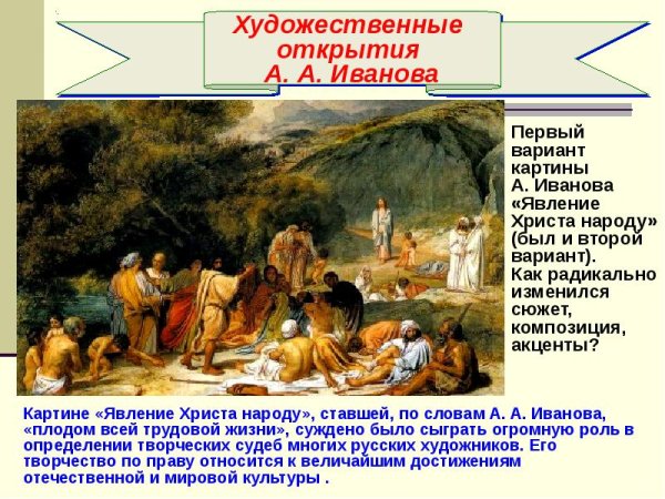 Художественные открытия а а Иванова