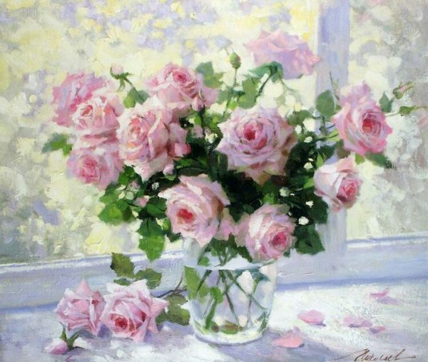 Художник Юрий Николаев розы