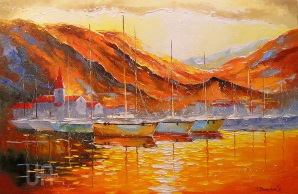 Вид пейзажа Марина