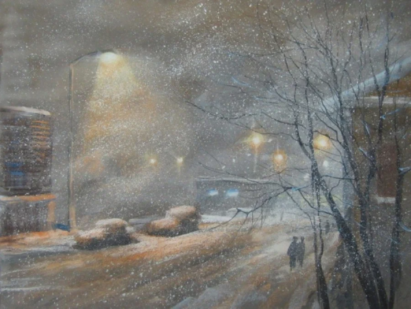 Метель в живописи