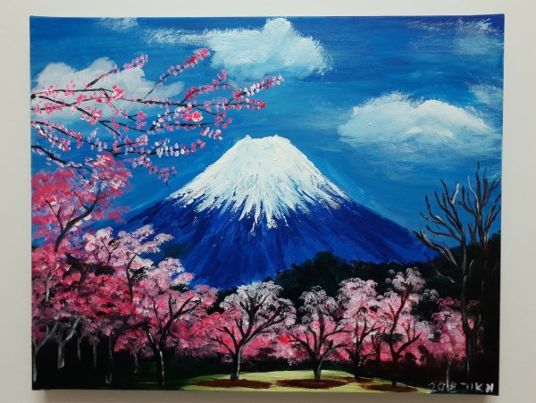 Япония Фудзияма Сакура храм