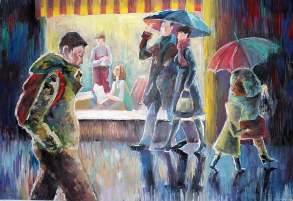 Художник-Импрессионист Лесной пейзаж