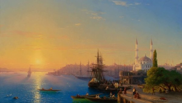 Иван Айвазовский вид Константинополя и Босфора
