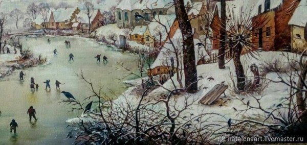 Питер брейгель старший. "Пейзаж с конькобежцами и ловушкой для птиц"