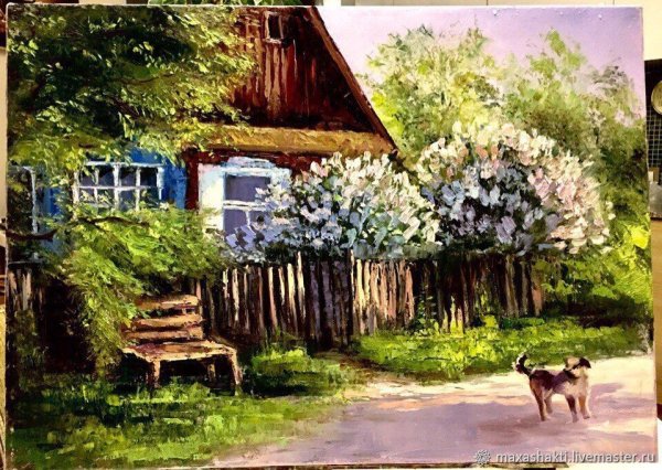 Деревенский дом пейзаж