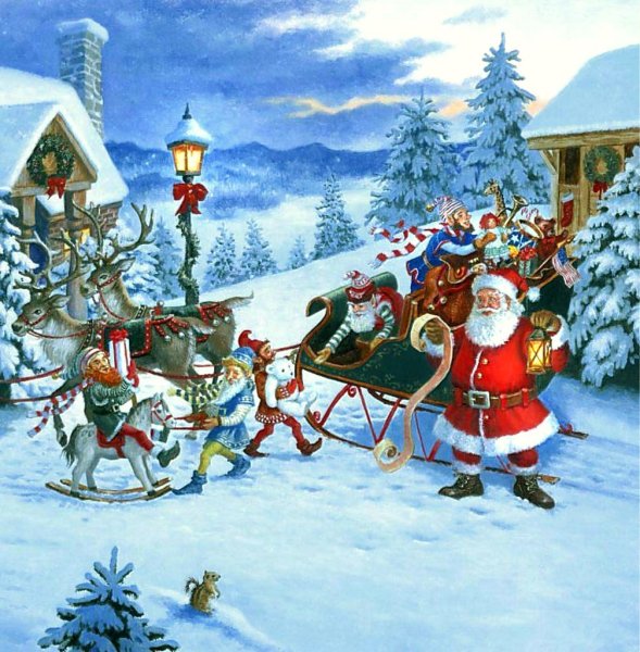 Картины Ruth Sanderson Рождество