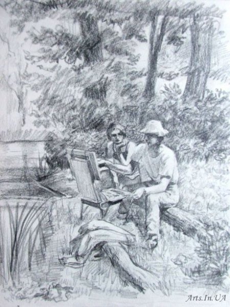 Этюды человека на пленэре