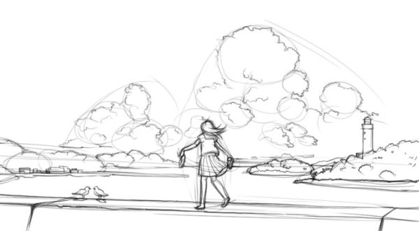 Природа карандашом