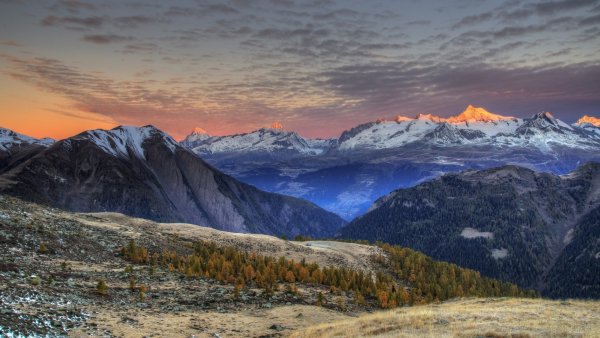 Пейзажи гор равнин