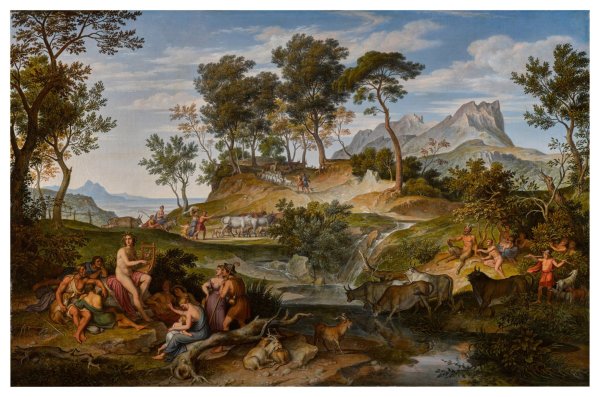 Пуссен пейзаж с Орфеем и Эвридикой