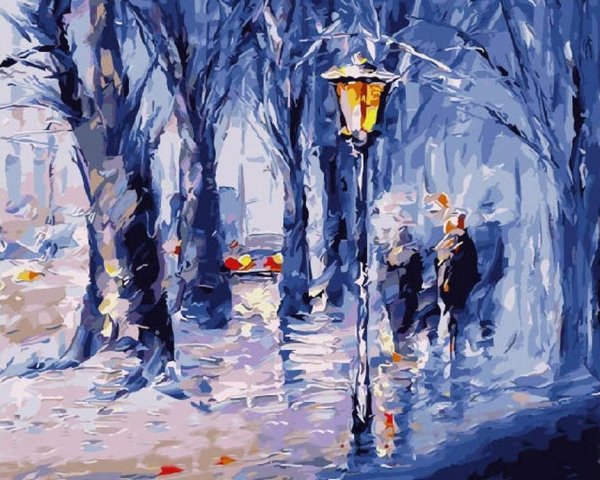 Зимняя дорога иллюстрация