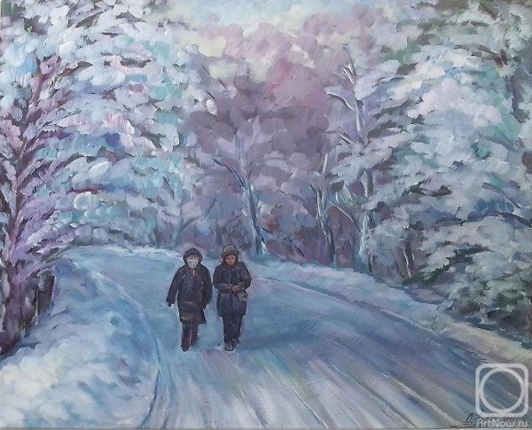 Ласло Неогради зимний пейзаж