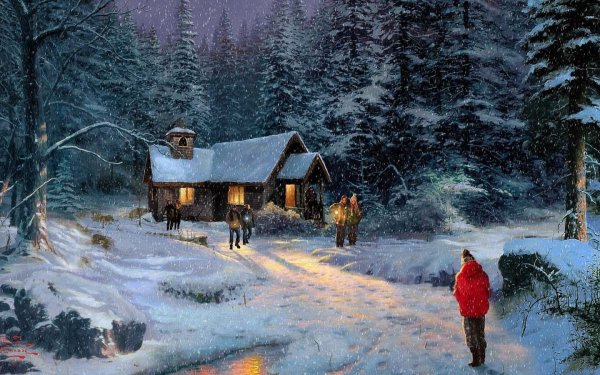 Живопись хрустальная зима