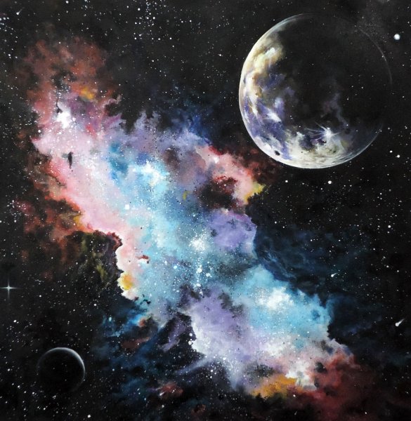 Космос живопись маслом