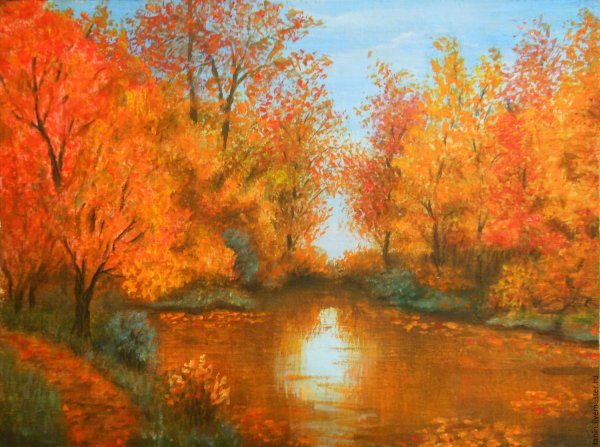 Пейзаж минималистичный живопись