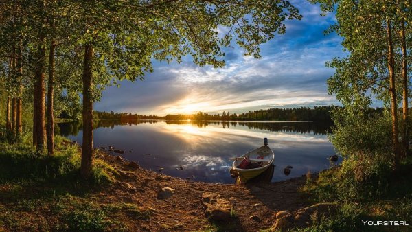 Природа река озеро лес горы