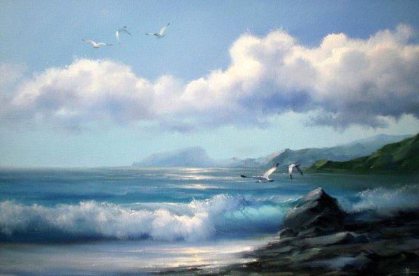 Токарь Гарагатая Наталья современный художник-маринист