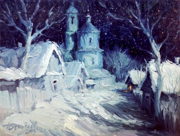 Художник Анатолий Коробкин перед Рождеством