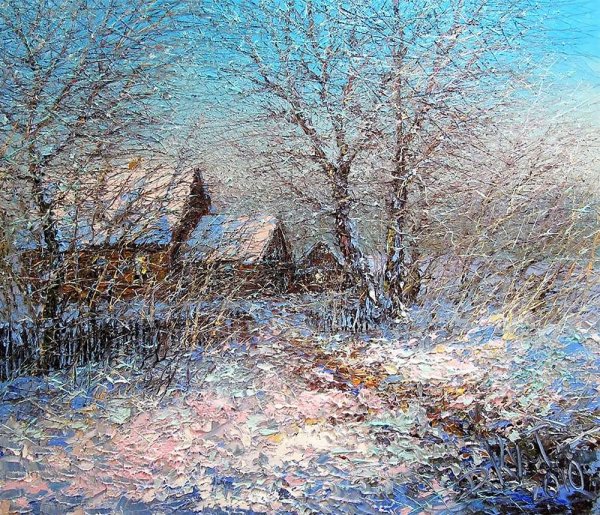 Снегопад картины художников