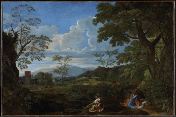 Никола Пуссен пейзаж с Орфеем и Эвридикой