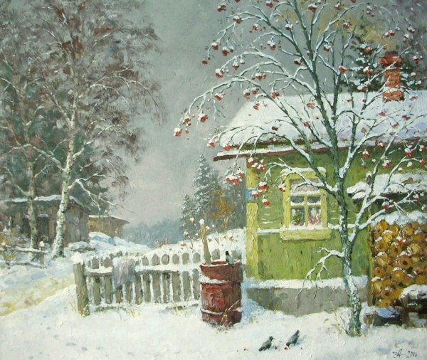 Гавлин Евгений художник , зима
