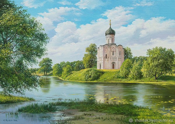 Храм Покрова на Нерли живопись масло