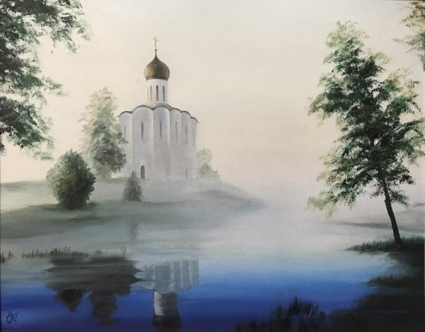 Картина Виктора Шилова Покров на Нерли