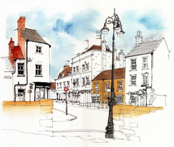 Линейная перспектива город