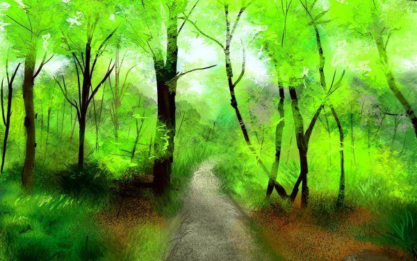 Лес красками