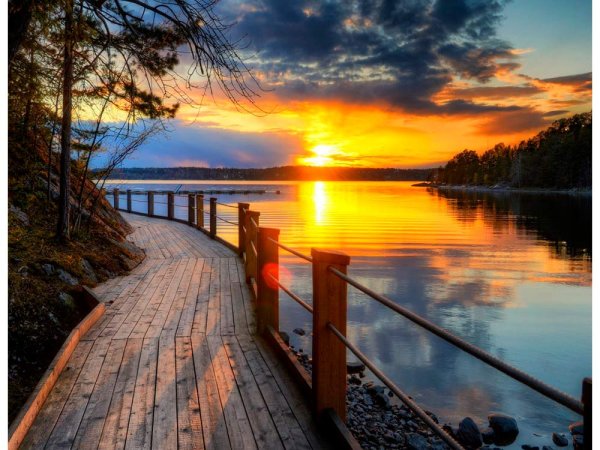 Пейзаж закат