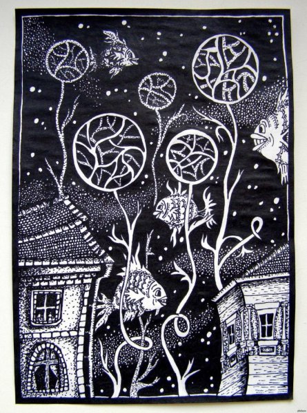 Граттаж процарапывание