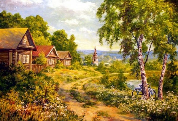 Виктор Андреев картины пейзаж лето