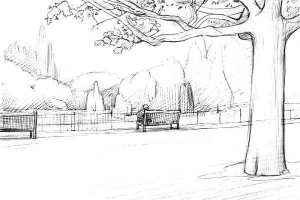 Природа карандашом