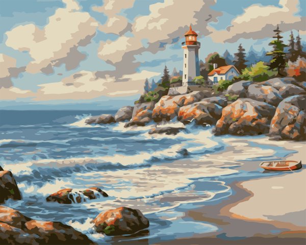 Алмазная живопись Маяк