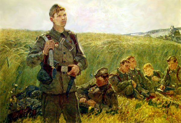 Солдаты на привале картина