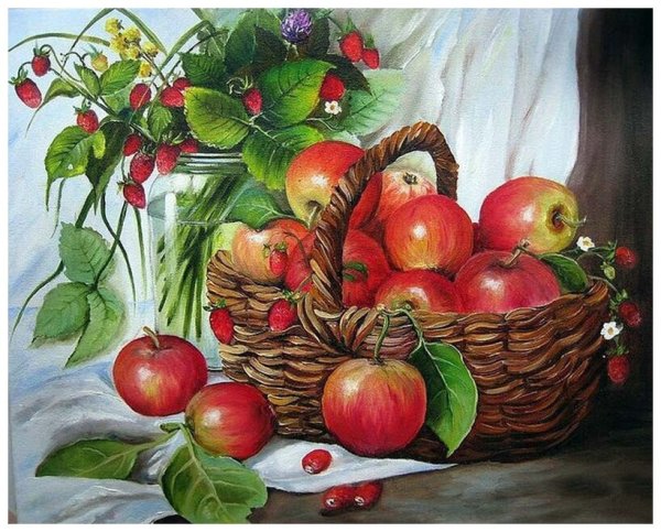 Натюрморт с яблоками