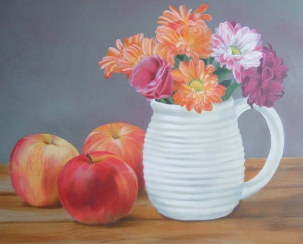 Академическая живопись натюрморт маслом Строгановка